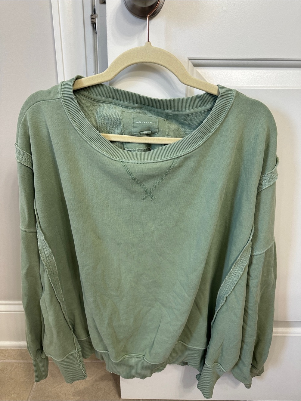 American Eagle Outfitters Sage Green Boxy Sweatshirt